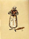 Honore Daumier La Concierge painting